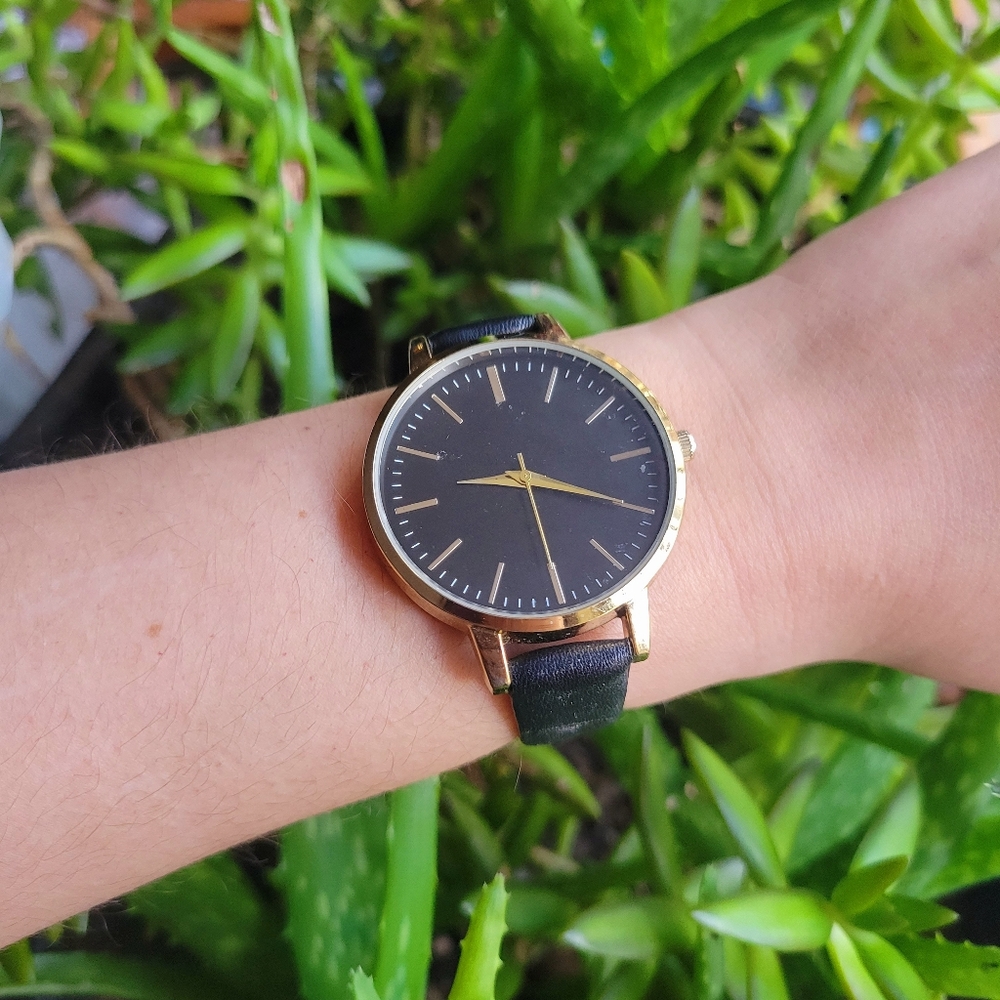 Classic Black & Gold Watch